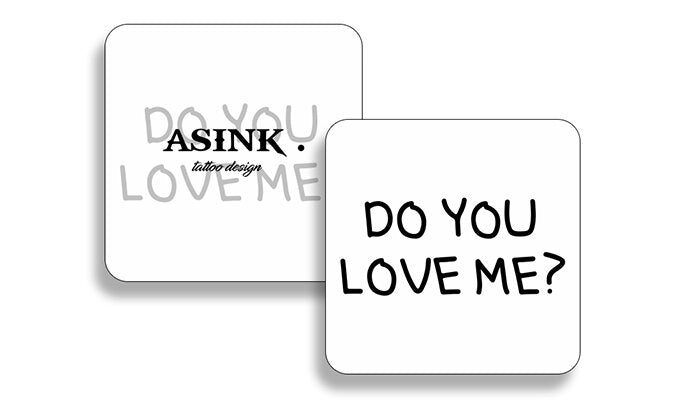 Надпис: Do you love me