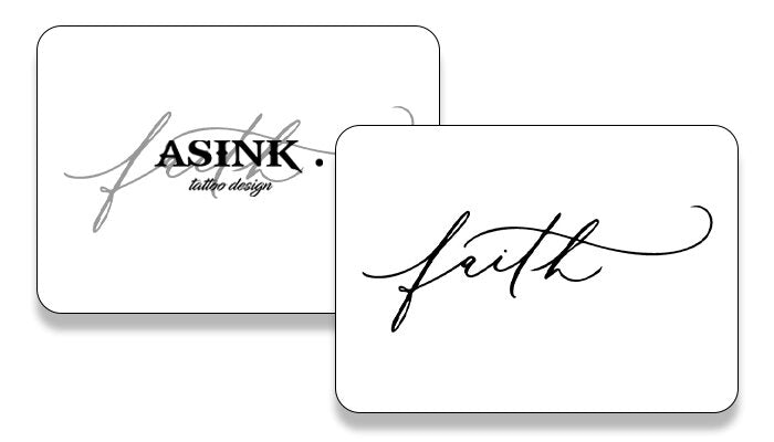 Калиграфски надпис - Faith